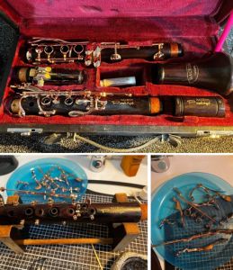 After picture of a restored trumpet with the dents removed.