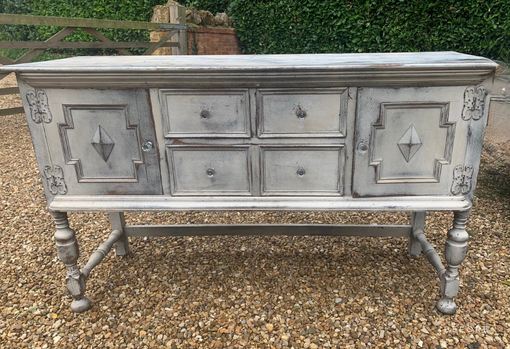 Sideboard pre restoration Old painted sideboard in need of repair