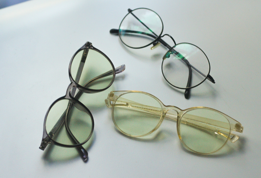 Pile of un-used glasses ready for donation