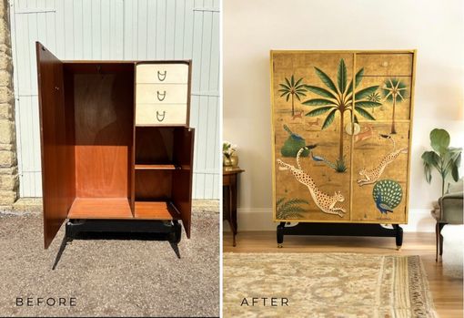 Gentlemen's wardrobe before and after