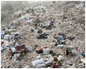 Textiles dumped in landfill