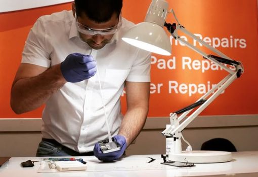 Pile of un-used glasses ready for donation