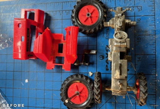 andys-dismantled-tractor Conrad dismantles Andy's tractor ready for repairing