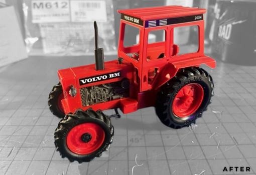 restored-tractor-for-christmas Andy's childhood tractor is fully restored for Christmas