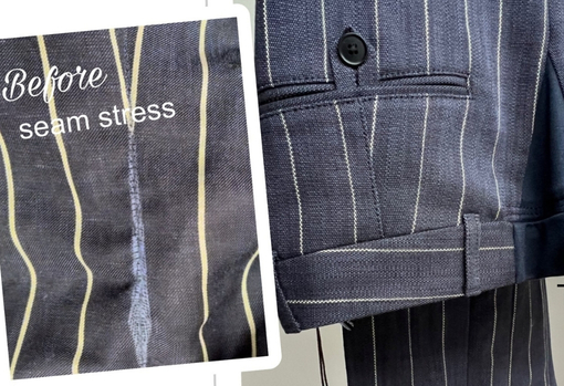 Trouser seams repaired