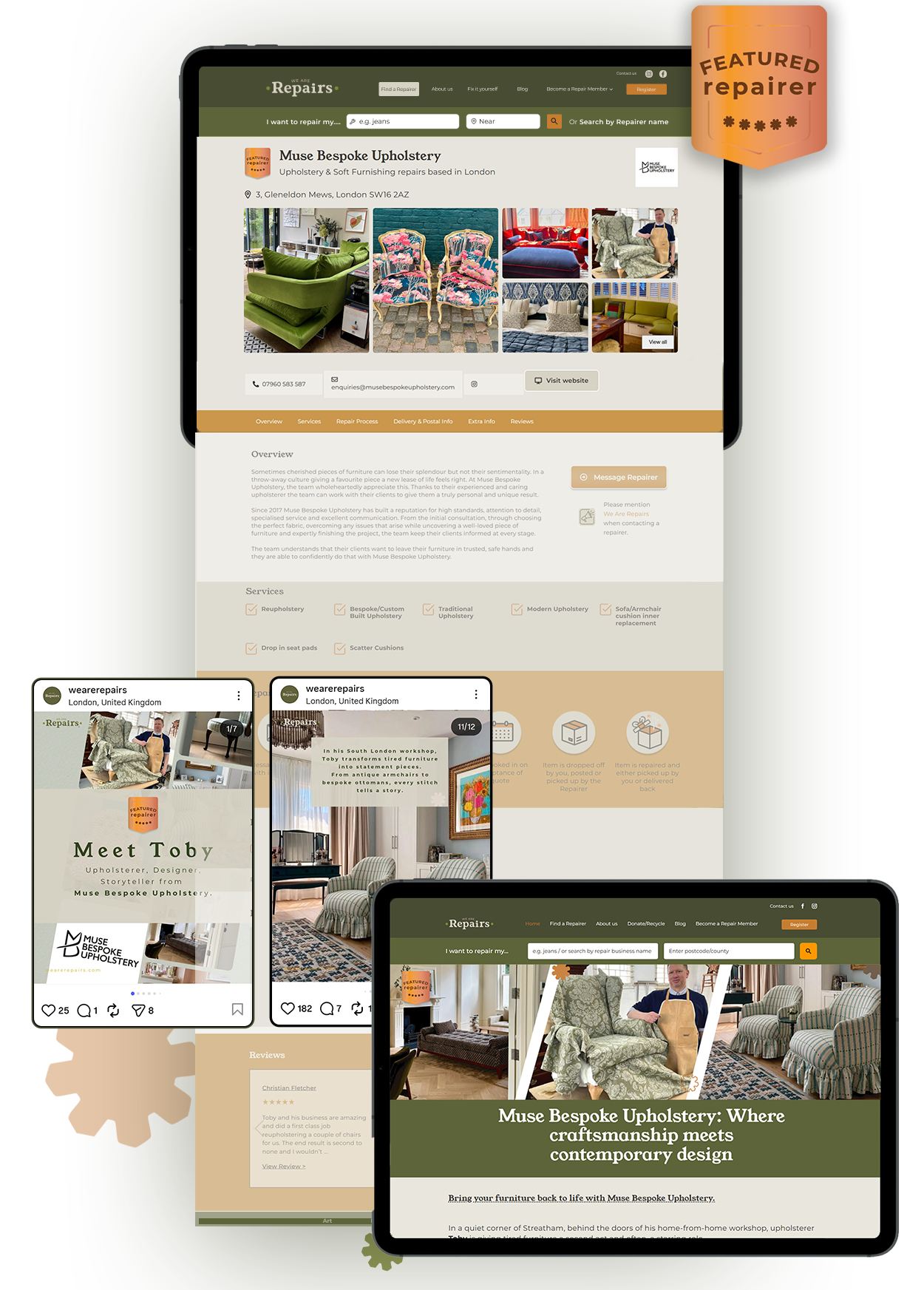 We Are Repairs founders Ally Booker and Gemma Broad leaning against a graffitied wall in central Nottingham.