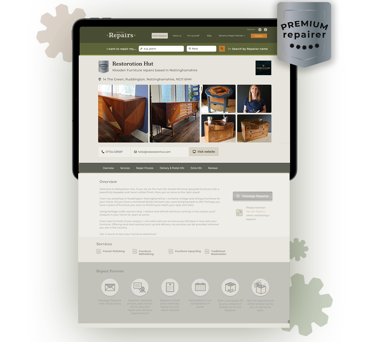 We Are Repairs founders Ally Booker and Gemma Broad leaning against a graffitied wall in central Nottingham.