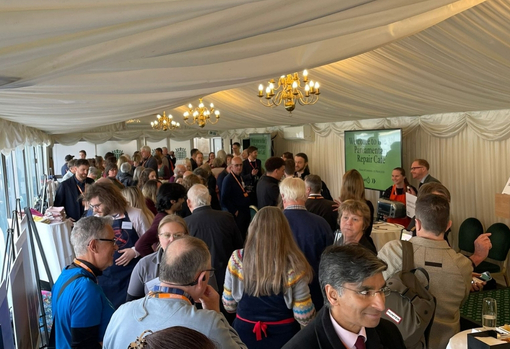 Attendees and MPs at the repair event in Parliament