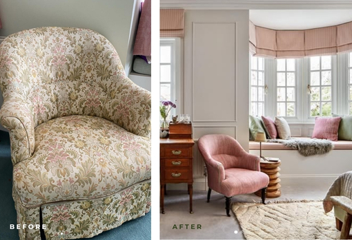 Before and After of armchair