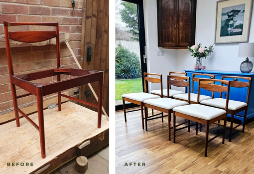 Before and After of dining chairs